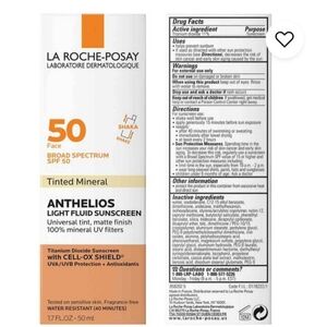 New La Roche-Posay Anthelios Tinted Mineral Sunscreen SPF 50